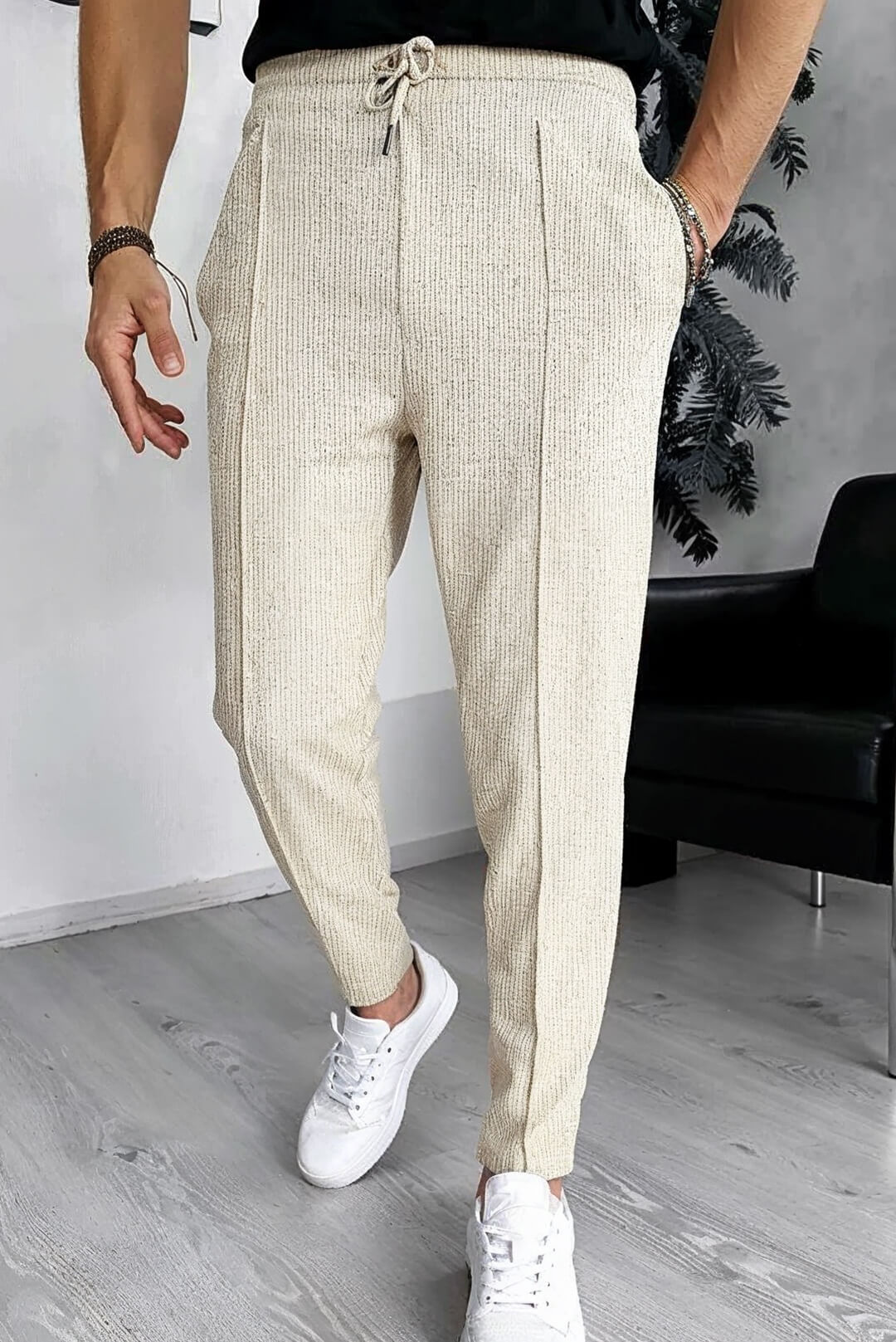 Franco: Textured Slim Joggers