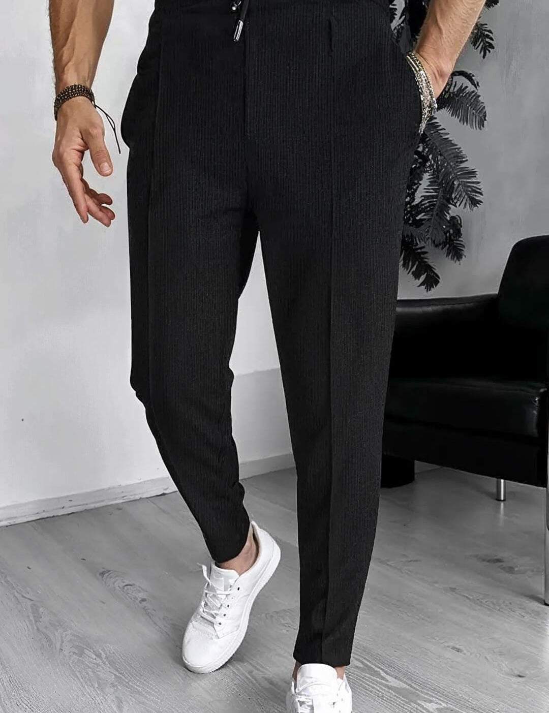 Franco: Textured Slim Joggers