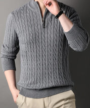 Vito: Half Zip Ribbed Sweater