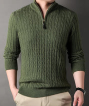Vito: Half Zip Ribbed Sweater