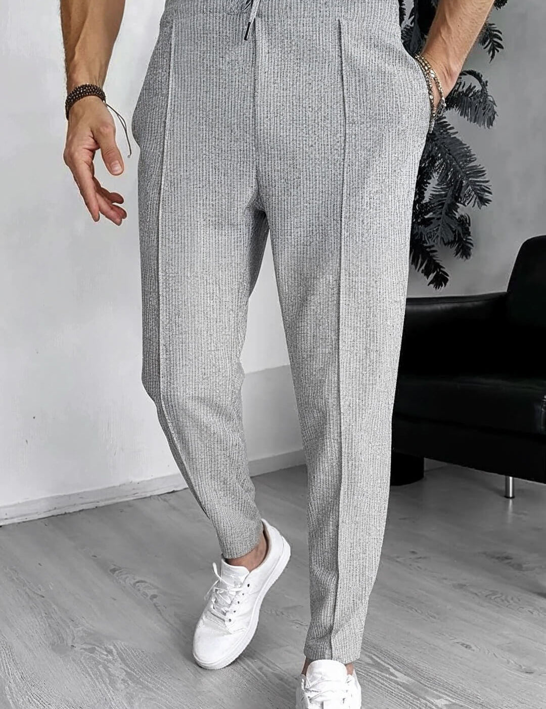 Franco: Textured Slim Joggers