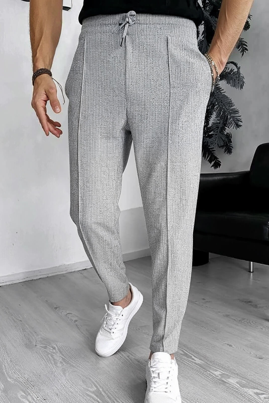 Franco: Textured Slim Joggers