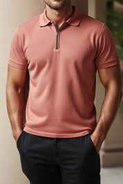 Mauricio: Muscle Fit Half-Zip Polo