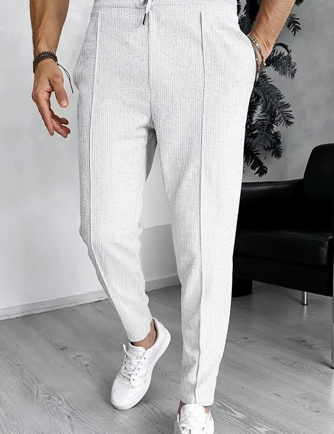 Franco: Textured Slim Joggers