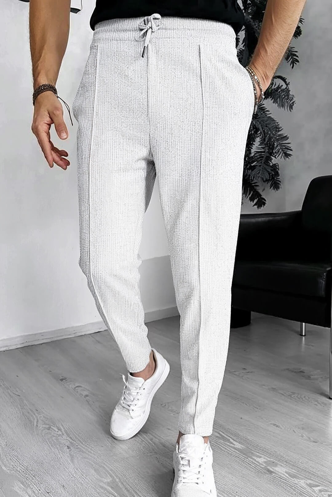 Franco: Textured Slim Joggers